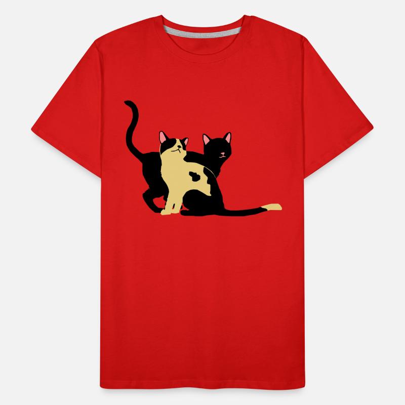 2 chats T-shirt bio Premium Homme