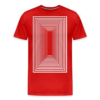 Tunnel Vision - T-shirt bio Premium Homme - rouge - Devant - Damien (186cm)