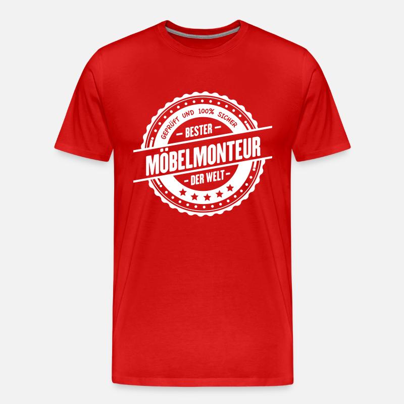 Bester Möbelmonteur - Männer Premium Bio T-Shirt - Rot