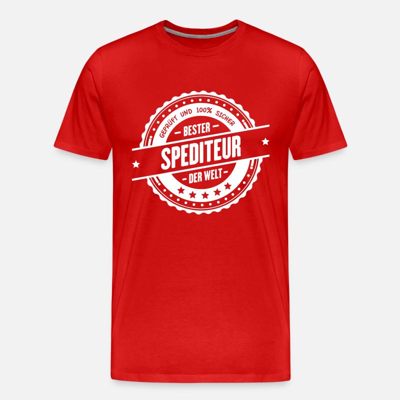 Bester Spediteur - Männer Premium Bio T-Shirt - Rot