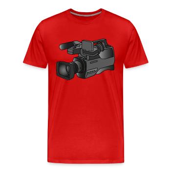 Caméra vidéo - T-shirt bio Premium Homme - rouge - Devant - Damien (186cm)