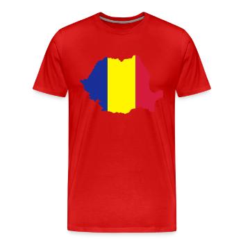 Roumanie - T-shirt bio Premium Homme - rouge - Devant - Damien (186cm)