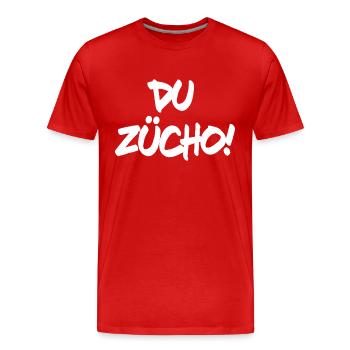 Du Zücho! - Männer Premium Bio T-Shirt - Rot - Vorne - Damien (186cm)