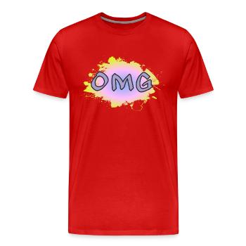 OMG - Männer Premium Bio T-Shirt - Rot - Vorne - Damien (186cm)