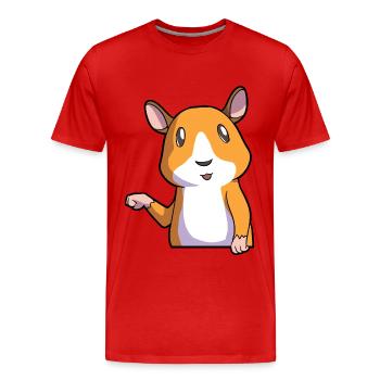 Meerschweinchen Liebhaber - Männer Premium Bio T-Shirt - Rot - Vorne - Damien (186cm)