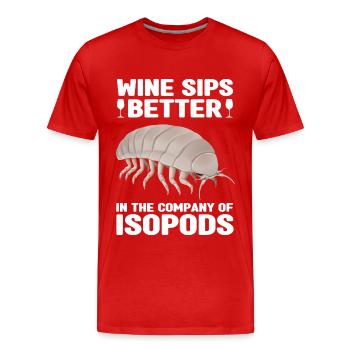 Mauerasseln - Männer Premium Bio T-Shirt - Rot - Vorne - Damien (186cm)