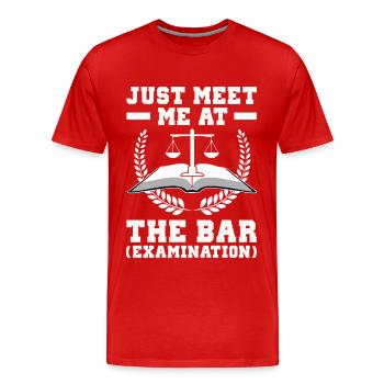 Anwalt - Männer Premium Bio T-Shirt - Rot - Vorne - Damien (186cm)