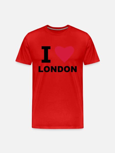 I love London - Men's Premium Organic T-Shirt - red