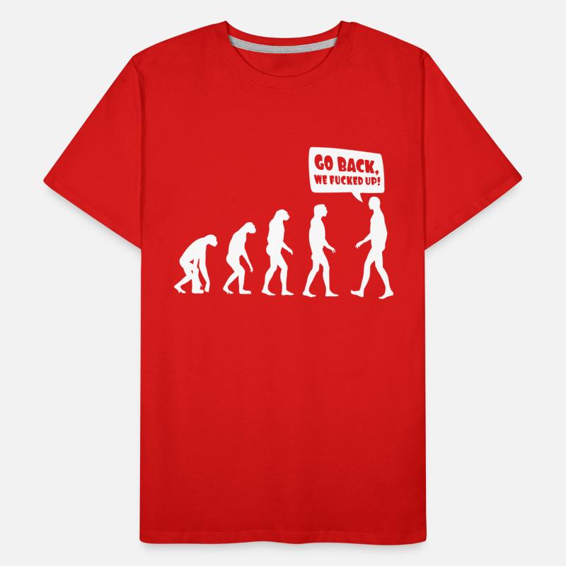 Evolution fucked up - Evolution verkackt Men's Premium Organic T-Shirt