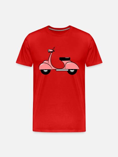 motorroller - Männer Premium Bio T-Shirt - Rot