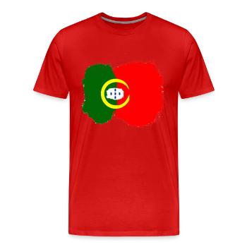 Portugal - T-shirt bio Premium Homme - rouge - Devant - Damien (186cm)