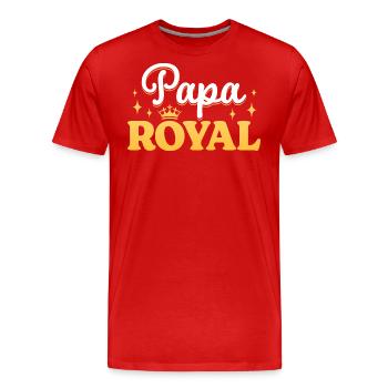 Royal Dad Man Father Dad Father's Day - Men's Premium Organic T-Shirt - red - Front - Damien (186cm)