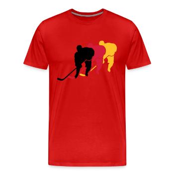 Eishockey - Männer Premium Bio T-Shirt - Rot - Vorne - Damien (186cm)