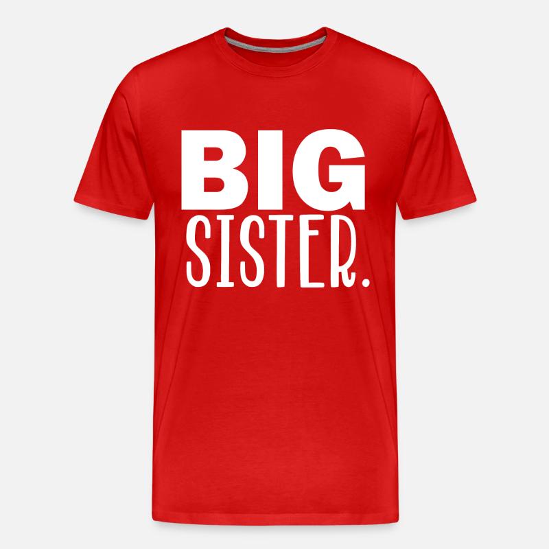 große Schwester - Männer Premium Bio T-Shirt - Rot