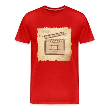 Vintage Filmklappe - Réalisateur, Acteur. - T-shirt bio Premium Homme - rouge - Devant - Damien (186cm)