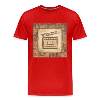 Vintage Filmklappe - Film Regisseur, Schauspieler. - Männer Premium Bio T-Shirt - Rot - Vorne - Damien (186cm)