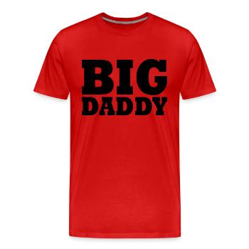 BIG DADDY - Men's Premium Organic T-Shirt - red - Front - Damien (186cm)