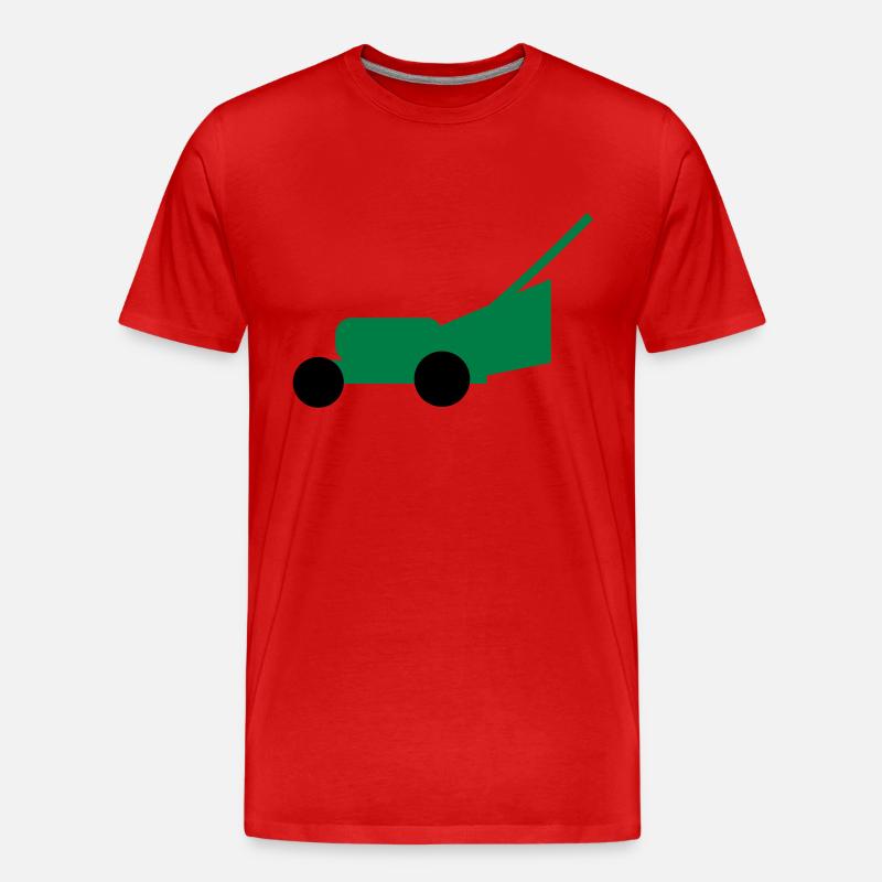 Rasenmäher - Männer Premium Bio T-Shirt - Rot