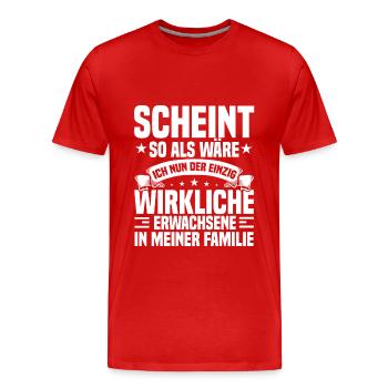 Sprüche zur Jugendweihe Jugendliche - Männer Premium Bio T-Shirt - Rot - Vorne - Damien (186cm)