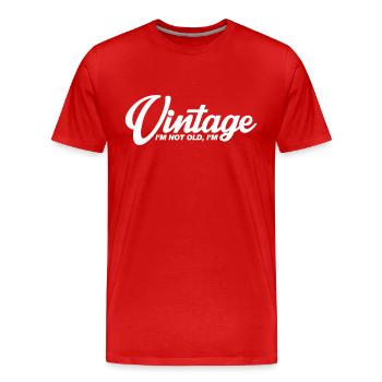 i am vintage - T-shirt bio Premium Homme - rouge - Devant - Damien (186cm)