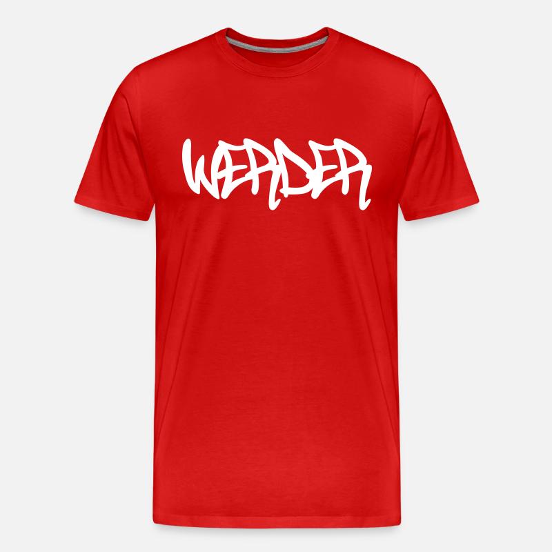 Werder Graffiti - Männer Premium Bio T-Shirt - Rot