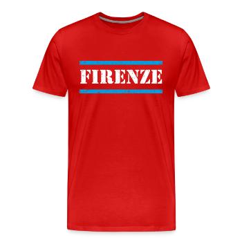 Florenz - Männer Premium Bio T-Shirt - Rot - Vorne - Damien (186cm)