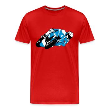 Moto-GP - Men's Premium Organic T-Shirt - red - Front - Damien (186cm)