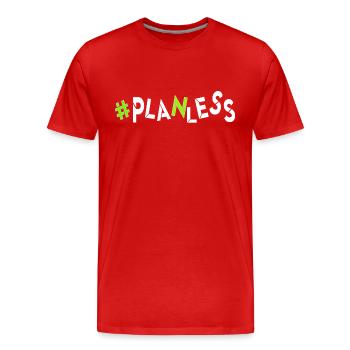 heute keine Idee kein Plan Ahnungslos planlos - Männer Premium Bio T-Shirt - Rot - Vorne - Damien (186cm)
