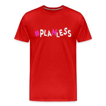 aujourd’hui aucune idée aucun plan désemparé au hasard - T-shirt bio Premium Homme - rouge - Devant - Damien (186cm)