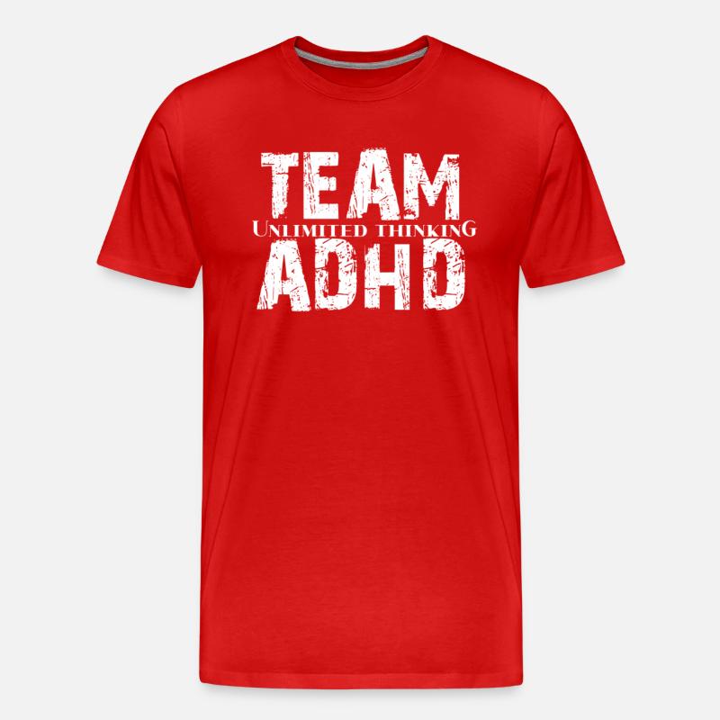 ADHS - Männer Premium Bio T-Shirt - Rot
