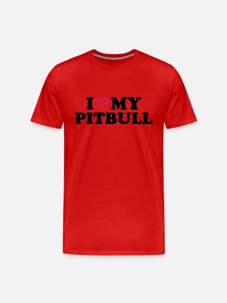 Pitbull - Männer Premium Bio T-Shirt - Rot