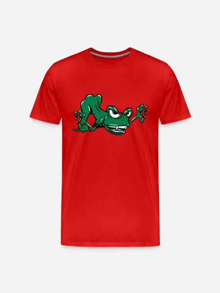 Monster funny frog - Men's Premium Organic T-Shirt - red