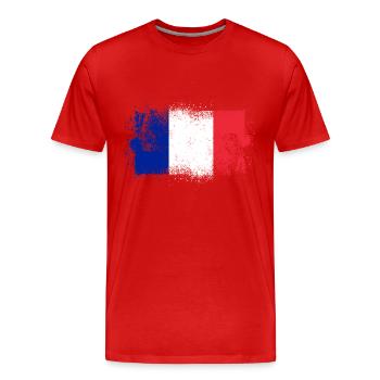 Frankreich - Männer Premium Bio T-Shirt - Rot - Vorne - Damien (186cm)