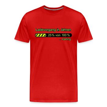 25. Geburtstag Ladebalken witzig Spruch - Männer Premium Bio T-Shirt - Rot - Vorne - Damien (186cm)