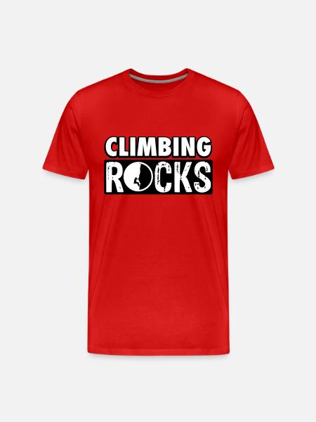 Climbing rocks - Männer Premium Bio T-Shirt - Rot