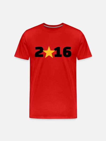 2016 - Men's Premium Organic T-Shirt - red