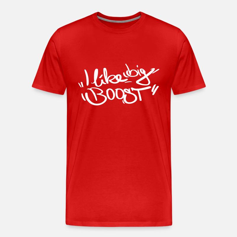 I like big boost - Männer Premium Bio T-Shirt - Rot