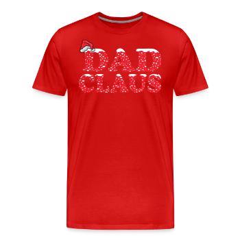 Papa Claus Weihnachtsgeschenk für Papa - Männer Premium Bio T-Shirt - Rot - Vorne - Damien (186cm)