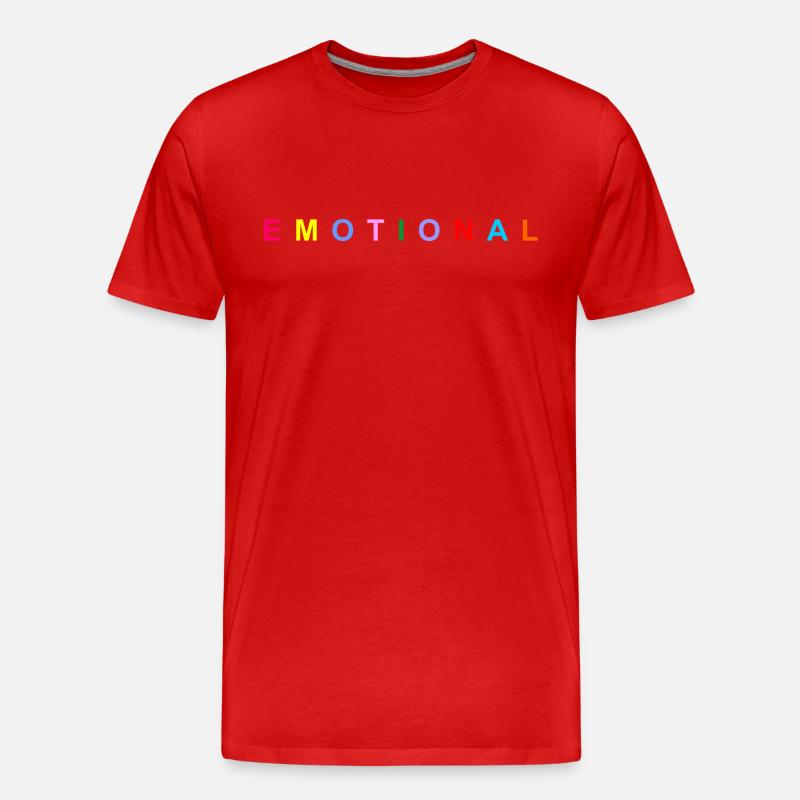 Emotion - Männer Premium Bio T-Shirt - Rot