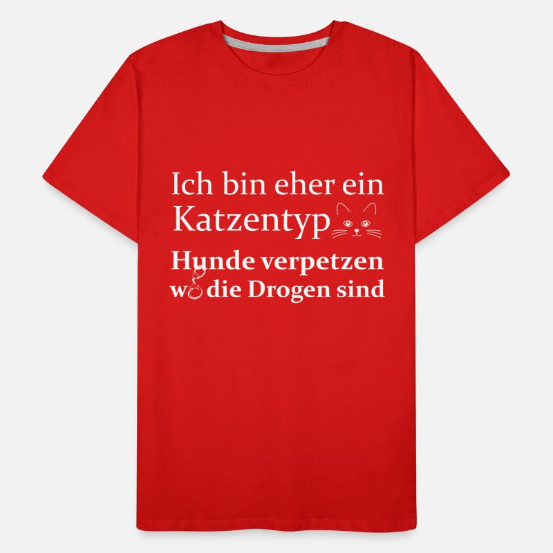 Ich bin eher ein Katzentyp (weiß) Männer Premium Bio T-Shirt