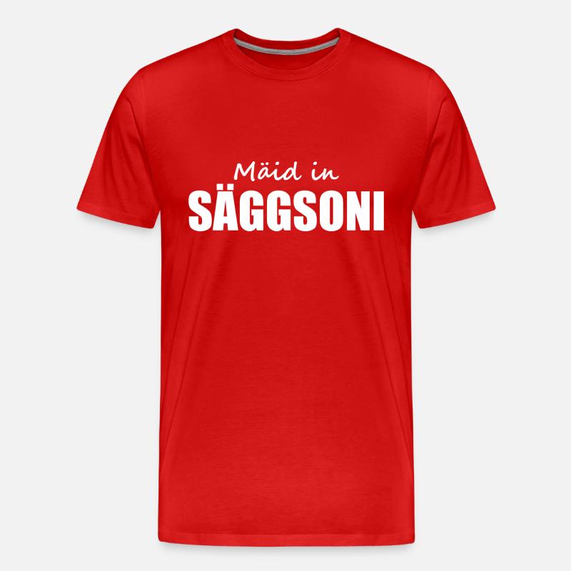 Sächsisch - Dialekt - Spruch - Männer Premium Bio T-Shirt - Rot