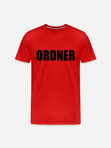 Ordner - Männer Premium Bio T-Shirt - Rot