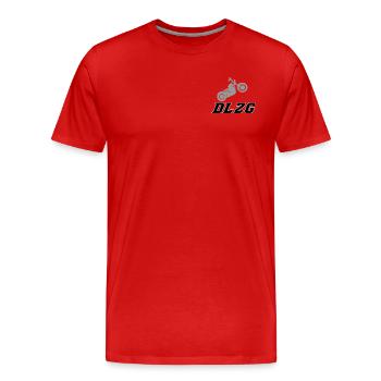 DLZG - Die Linke zum Gruss Motorrad - Männer Premium Bio T-Shirt - Rot - Vorne - Damien (186cm)