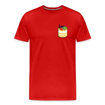 Kuchen - Männer Premium Bio T-Shirt - Rot - Vorne - Damien (186cm)