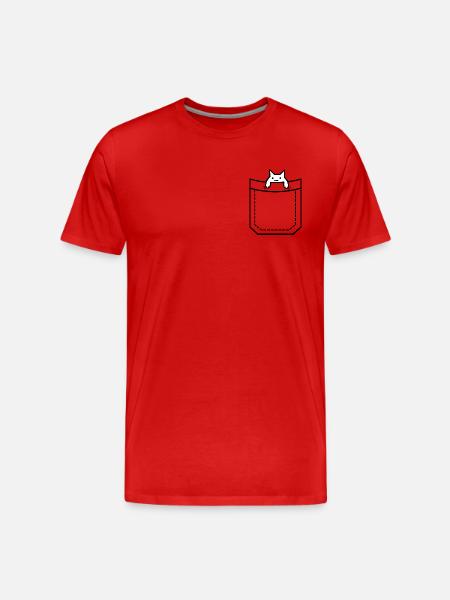 small bags cat - Men's Premium Organic T-Shirt - red