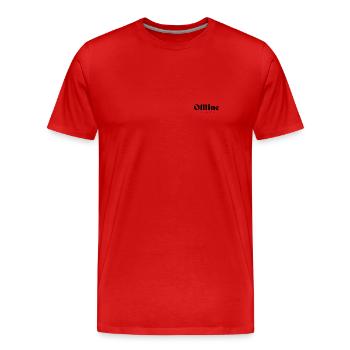 Offline Luxus schwarz - Männer Premium Bio T-Shirt - Rot - Vorne - Damien (186cm)