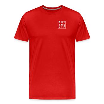 Buy the Dip - Men's Premium Organic T-Shirt - red - Front - Damien (186cm)