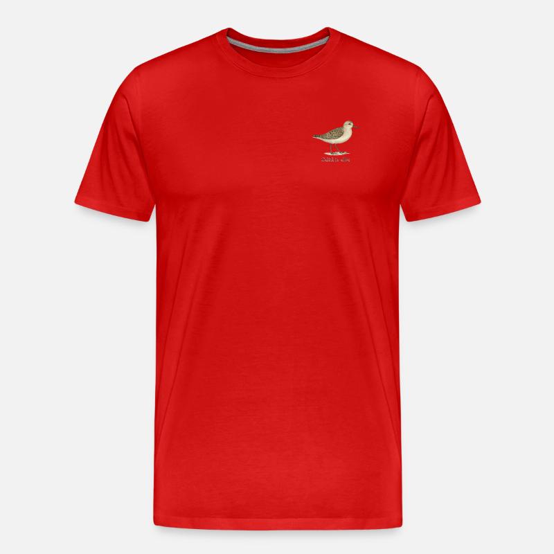 Sanderling – Calidris alba - Männer Premium Bio T-Shirt - Rot