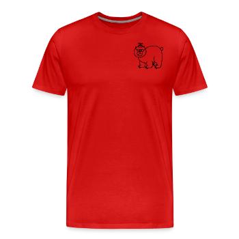Anti-Zoo Ten - Men's Premium Organic T-Shirt - red - Front - Damien (186cm)