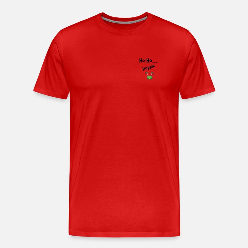 Ho Ho Hoppla - Männer Premium Bio T-Shirt - Rot